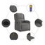 Massage Recliner Chair Grey Real Leather Txbpait Carousel 6