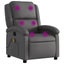 Massage Recliner Chair Grey Real Leather Txbpait Carousel 11
