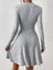 Women Knit Slim Sexy Bodycon Dress V-Neck Long Sleeve Dress Solid Carousel 3