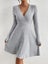 Women Knit Slim Sexy Bodycon Dress V-Neck Long Sleeve Dress Solid Carousel 5