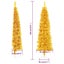 Slim Artificial Half Christmas Tree with Stand Gold 180 Cm Taapko Carousel 2