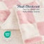 Dreamaker Checkered Plush Throw Blanket Pink & Cream - 180 x 200cm Carousel 3