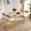 Dining Table Set 4 Chairs 5 Piece Upholstered Seats Carousel 3