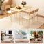 Dining Table Set 4 Chairs 5 Piece Upholstered Seats Carousel 5