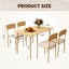 Dining Table Set 4 Chairs 5 Piece Upholstered Seats Carousel 6