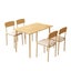 Dining Table Set 4 Chairs 5 Piece Upholstered Seats Carousel 8