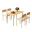Dining Table Set 4 Chairs 5 Piece Upholstered Seats Carousel 11