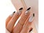 24Pcs Pink Almond False Nails With Shiny Golden Ripples Stiletto Tips Carousel 6