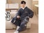 Men Coral Fleece Robe Set Winter Plus Size Kimono Thick Warm Bathrobe Flannel Carousel 4