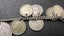 Antique English Silver Coin Bracelet Incl. 1887 Sterling Shilling - Lot E436 Carousel 5