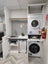 Handle-less Acrylic White Laundry Unit – Built-in Ironing Board, Pull-Out Hamper Carousel 4