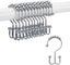 12pcs Shower Curtain Hooks Rings, Rust-resistant Metal Double Glide Carousel 5