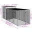 Chicken Cage With Run Anthracite 165x455x181 Cm Galvanised Steel Tonkobk Carousel 2