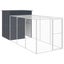 Chicken Cage With Run Anthracite 165x455x181 Cm Galvanised Steel Tonkobk Carousel 8