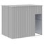 Dog House With Run Light Grey 214x253x181 Cm Galvanised Steel Tonkoxp Carousel 6