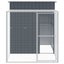 Chicken Cage With Run Anthracite 165x251x181 Cm Galvanised Steel Oixtli Carousel 3