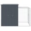 Chicken Cage With Run Anthracite 165x251x181 Cm Galvanised Steel Oixtli Carousel 4