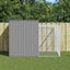 Dog House With Run Light Grey 214x253x181 Cm Galvanised Steel Tonkoxp Carousel 1