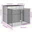 Dog House With Run Light Grey 214x253x181 Cm Galvanised Steel Tonkoxp Carousel 2