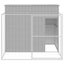 Dog House With Run Light Grey 214x253x181 Cm Galvanised Steel Tonkoxp Carousel 3