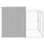 Dog House With Run Light Grey 214x253x181 Cm Galvanised Steel Tonkoxp Carousel 4