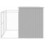 Dog House With Run Light Grey 214x253x181 Cm Galvanised Steel Tonkoxp Carousel 5