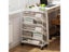 6 Tier Metal Rolling Storage Cart Movable Bookshelf Cart Magazine Rack For Carousel 3