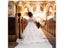 White Flower Girl Dress Long Train With Bow Bead Birthday Ball Gown Princess Carousel 1