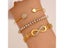 3pcs Love Opening Temperament Drill Bracelet Design Creative Retro Simple Lucky Carousel 1