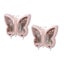2X Pink Butterfly Shape Wall Mounted Makeup Organiser Dustproof Carousel 1