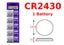CR2430 Battery - 1 Battery Carousel 1
