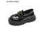 Princess Shoes Spring Black Baby Boys School Loafers Metal PU Glossy Carousel 4