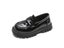 Princess Shoes Spring Black Baby Boys School Loafers Metal PU Glossy Carousel 9