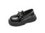 Princess Shoes Spring Black Baby Boys School Loafers Metal PU Glossy Carousel 1