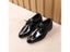 Child Patent PU Leather Black Flat Casual Dress Shoe With Soft Sole Carousel 8