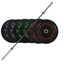 Weights Set Bumper Plates 80kg with 7FT 700lbs Barbell Carousel 1