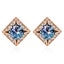 Rose Gold Stud Alexandrite Earrings "Andrea" Carousel 1