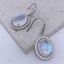 Silver Crystal Moon Stone Earrings "Moon Glow" Carousel 3