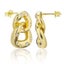 18K Gold Crystal Chain Earrings "Caldwell" Carousel 3