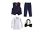 4pcs/set Boys' Suit Set With Pants Vest Shirt And Tie School Uniforms Carousel 5
