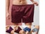 Men's Sexy Smooth Silk Satin Pajamas Shorts Nightwear Pajamas Pants Sleep Carousel 7