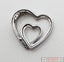 Double Heart Diamond Pendant in 9ct White Gold Carousel 3