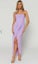 Lilac / Lavender Midi Dress - High/Low Wrap [Corset Dress] Carousel 1