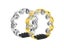 Double Hand Bells ABS Plum Silver Tambourine Orff Percussion Instruments KTV Carousel 3