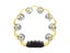 Double Hand Bells ABS Plum Silver Tambourine Orff Percussion Instruments KTV Carousel 1