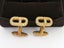 Christian Dior Gold Tone Metal Rhinestone CD Logo Cufflinks Carousel 1