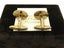 Christian Dior Gold Tone Metal Black Enamel Rhinestone CD Logo Cufflinks Carousel 3