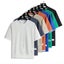 Men's Waffle Round Neck Short Sleeved T-shirt Top Summer Comfortable Loose Carousel 3