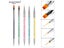 5pcs/set Nail Art Double Head Painting Drawing Liner Flat Dotting Brush Pen Carousel 1