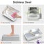 CatZest Stainless Steel Litter Box with Lid, Front Entry Top Exit Kitty, Extr... Carousel 8